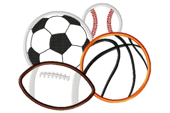 Balls Applique Embroidery Design