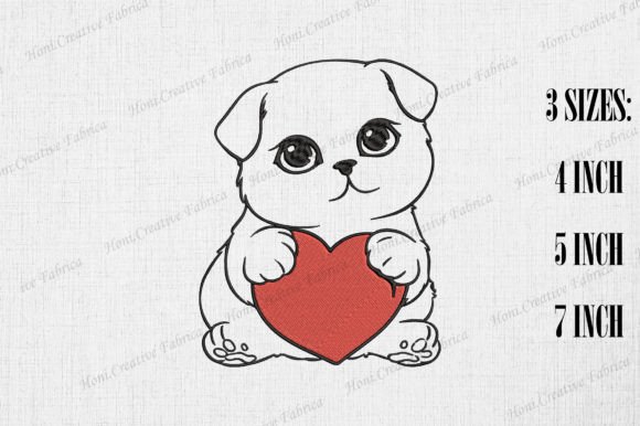 Cute Cat with Heart Valentine's Day