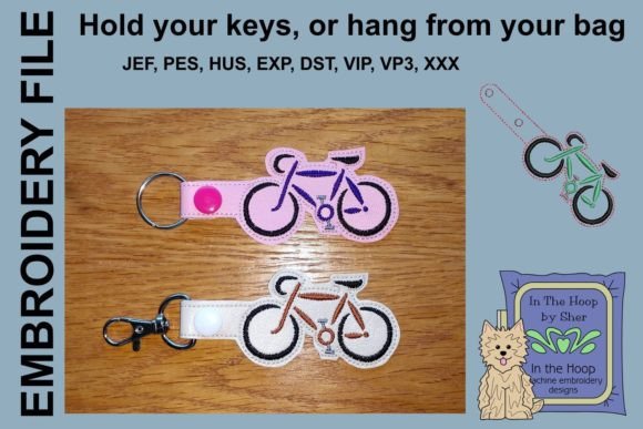 Embroidery Design Review: Road Bike Key Fob