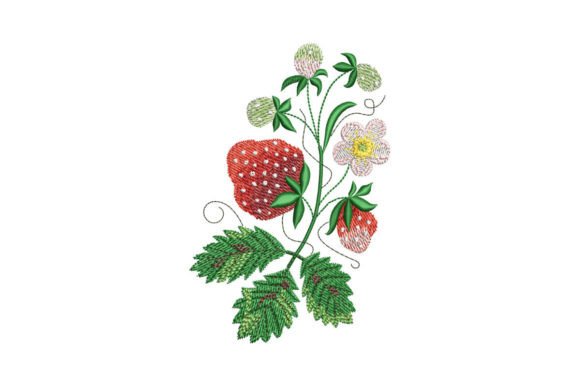Strawberry Bouquet Embroidery Design